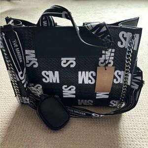 Steve Madden Totes black & White brand new